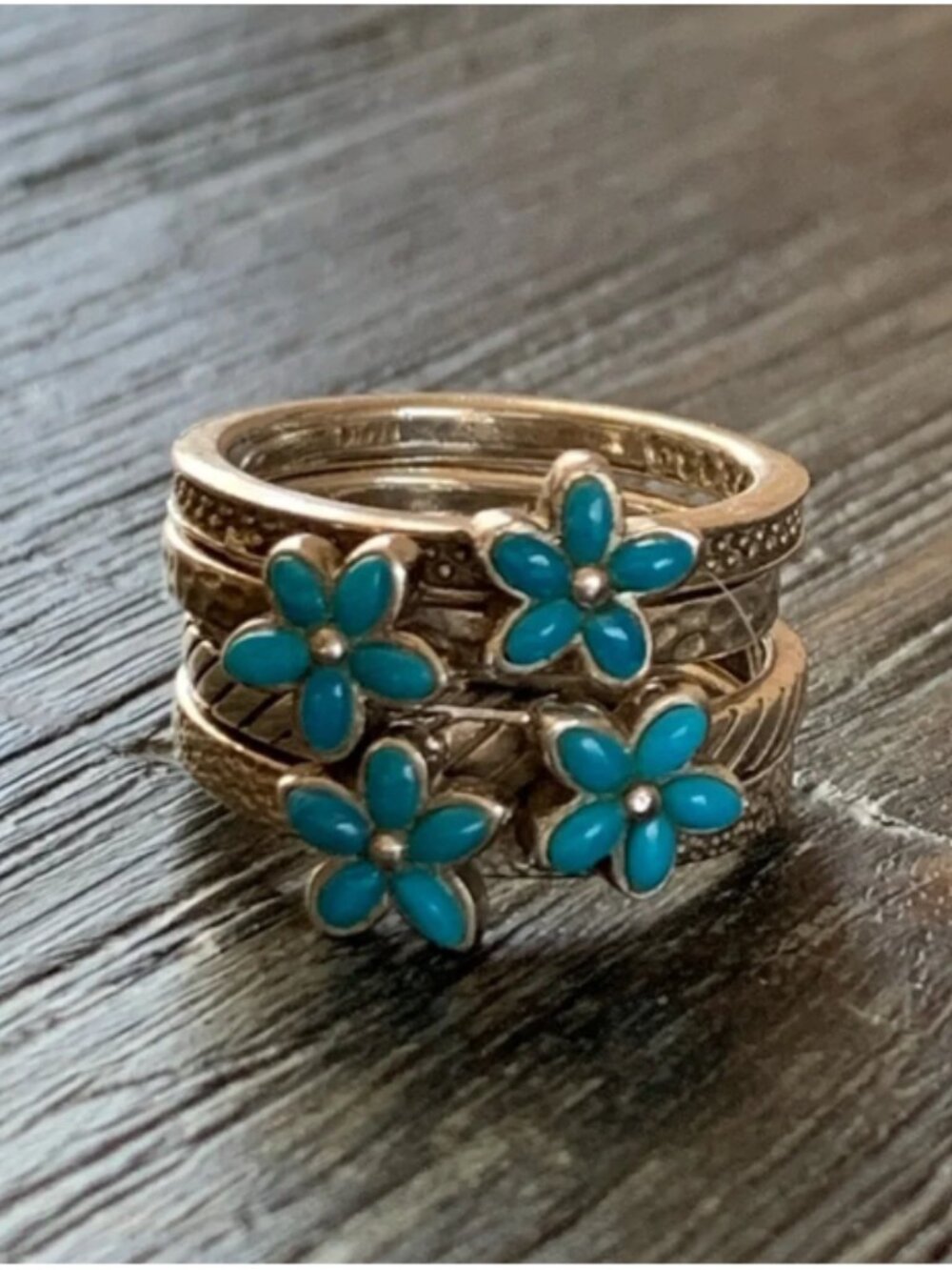 Sundance Catalog - Turquoise Bouquet Ring Set. Size 4.